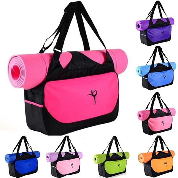 

large capacity woman yoga mat bag fitness bag sports dancing waterproof fitness crossbody one shoulder pilates