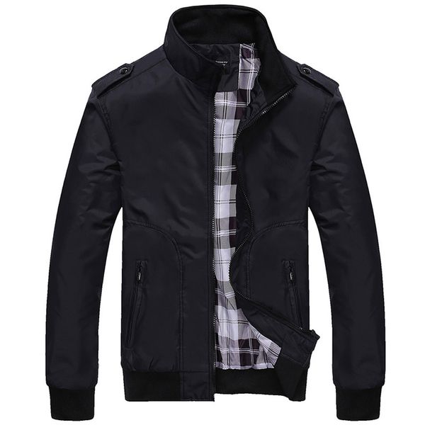 

jacket men solid autumn winter 2019 chaqueta hombre casual coat mens outwear windbreaker d90718, Black;brown