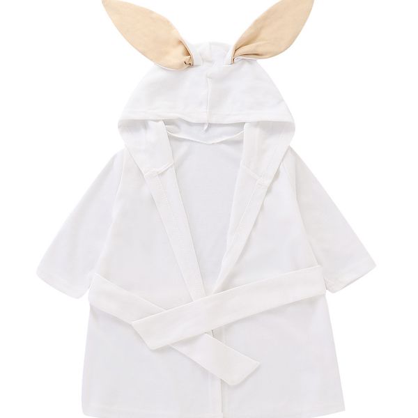 

baby clothes bathrobe towel night-gown sleepwear kids boy girl solid hooded bunny ear bathrobe towel night-gown sleepwear, Blue;red