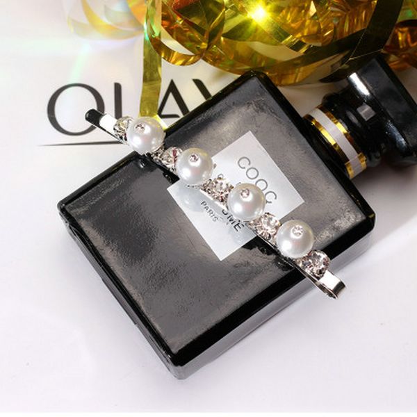 

hair pearl clip barrette hairclip hairpins pearl white hair clips in hair koop parel haarspeldjes kxlxy, Black;brown