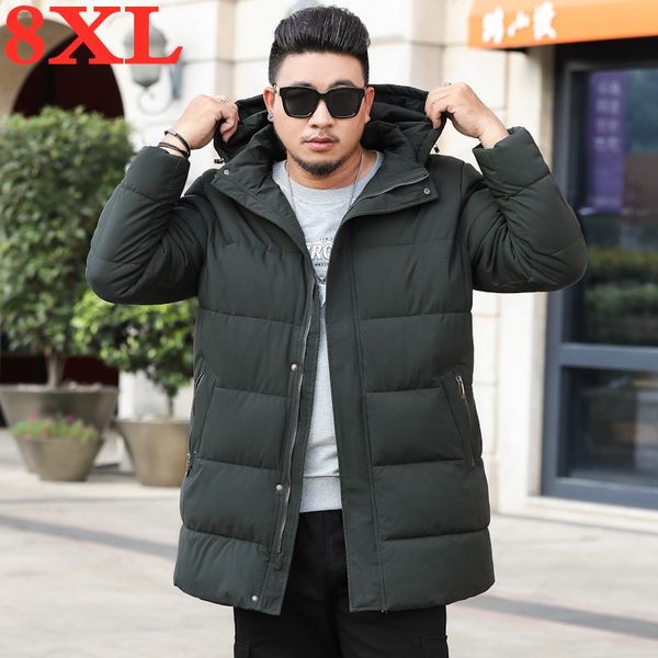 

плюс размер 8xl 7xl 6xl 2019 мужские зимние куртки груди изысканный карман простой подол практичный ветрозащитный молния высокое качество ку, Black