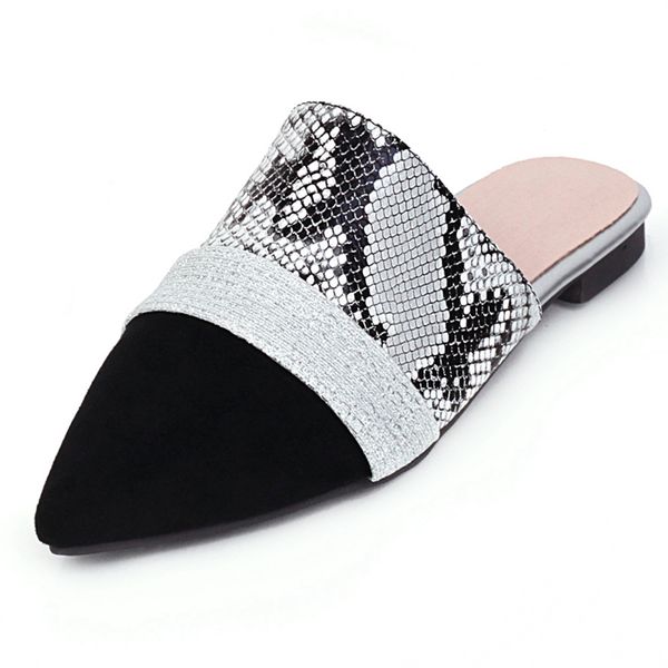 

sarairis 2020 новая мода скольжению на повседневная обувь женщина насосы мулы square heels toe classics остроконечные повседневный насосы му, Black