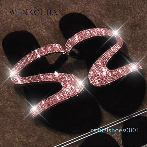 

women summer flat sandals women bling slippers ladies gladiator sandals women beach shoes female jelly shoes sandalia feminina c01, Black