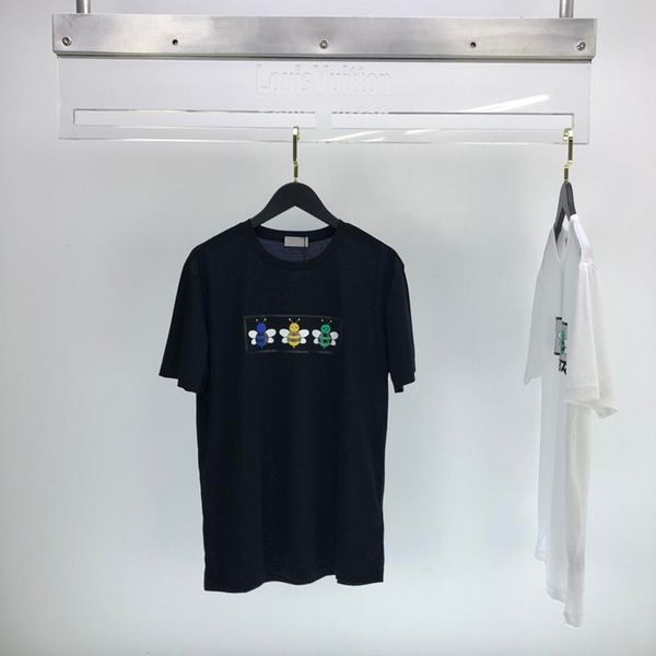 

2020 summer luxury europe paris three bee print box luxury tshirt fashion men women designer casual t shirt cotton tee top, White;black