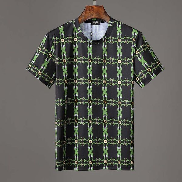 

2019 men's korean version of the tide male summer snake pattern print round neck short-sleeved casual fashion men and women short-sleev, White;black