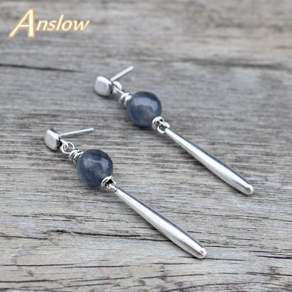 

anslow brand fashion jewelry charm bijoux design women drop earrings lady vintage retro bijoux couple gift low0079ae, Silver