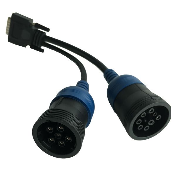 

custom products ] heavy duty truck y type adapter connector cable obd2 16pin female to j1708 6pin and j1939 9pin male