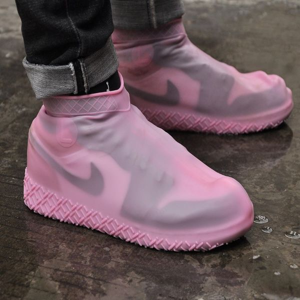 

warmroom portable fashionable designer men shoes cover galosh silicone outdoor shoes waterproof rain boots non-slip women rubber overshoes