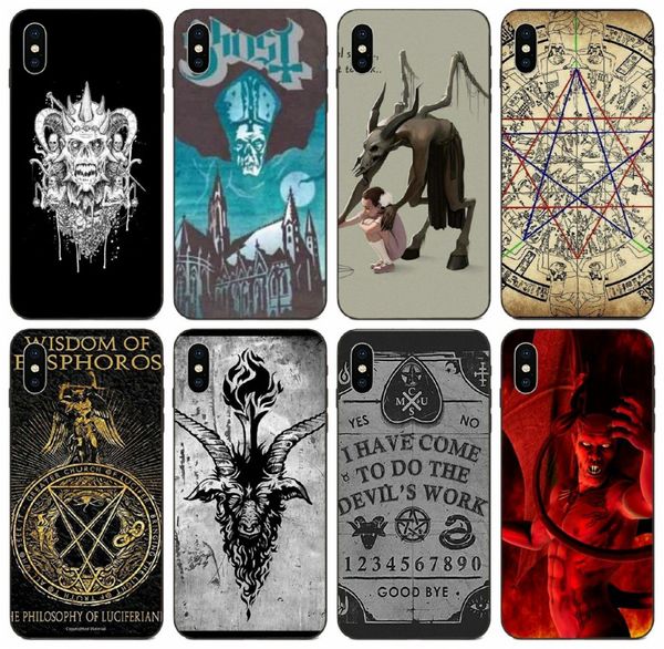 

tongtrade] comics manga caricature satan pentagram occult evil case for iphone 11 pro max x xs xr 8s 8 7s 6 plus samsung a10e honor 9x case