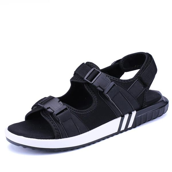 

горячая распродажа-2018 летняя дышащая мягкая унисекс пляжная обувь супер нескользящие шлепанцы, Black