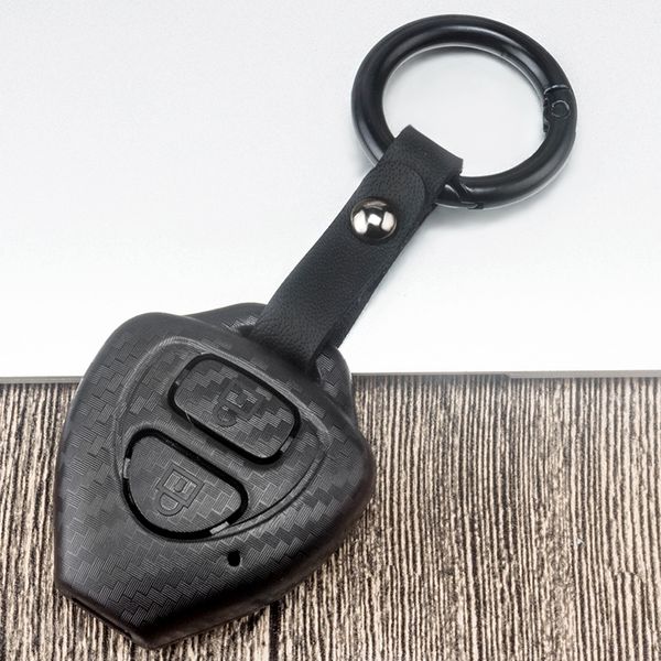 

abs carbon fiber car key case cover for prado mark corolla camry reiz crown rav4 yaris avensis prado car accessories