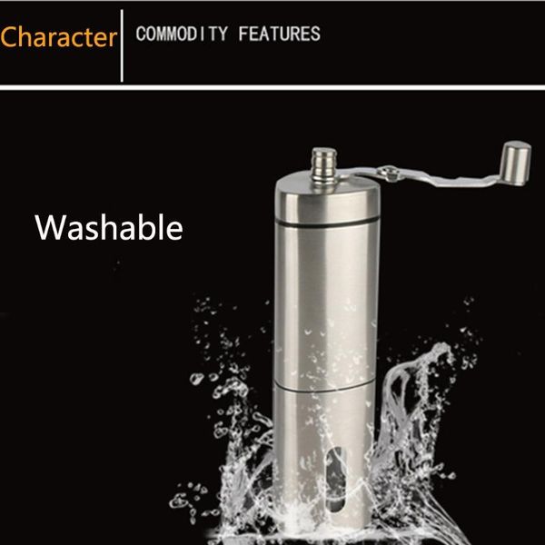 

stainless steel portable handheld coffee grinder professional manual grinder 4pc
