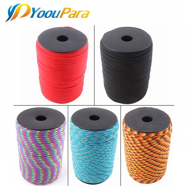 

252 colors 100m/spool paracord 550 7 strand 4mm rope lanyard paracord outdoor survival emergency parachute cord