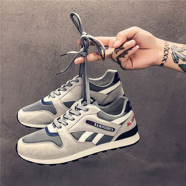

spring and autumn super fire 2019 classic brand designer new casual shoes men's tide shoes mesh non-slip wild men's, Black