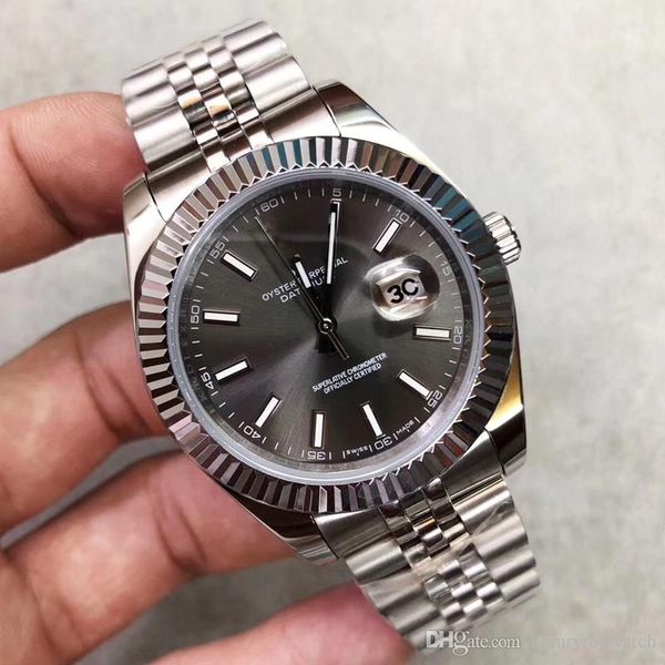 

u1 factory automatic sweeping 2813 automatic movement watch men datejust stainless original clasp president desinger mens watch, Slivery;brown