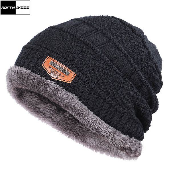 

northwood] classic plus velvet winter beanie hat men women knitted cap bonnet skullies beanie casual warm hats