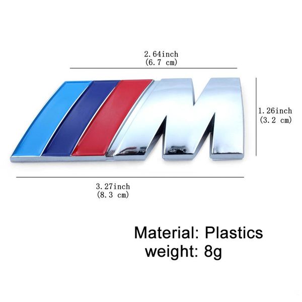 

8.3cm * 3.2cm bmw m3 m5 m моно поѬа metal m логоип мблема бѬенда задний во вол fender