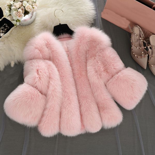 

women furry faux fur coat jackets short stitching teddy coats fleece winter coats oversize outerwear, Black