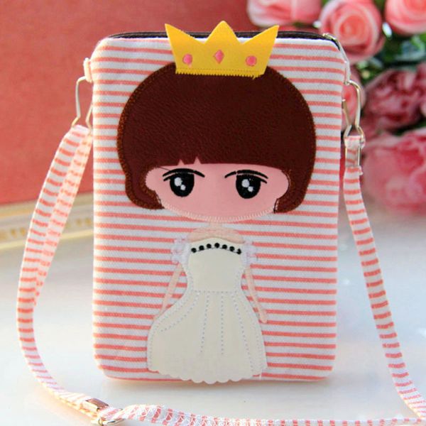 

canvas cartoon women's small coin purse children wallet female phone bag money pouch carteira feminina bolso bolsa for girls, Red;black