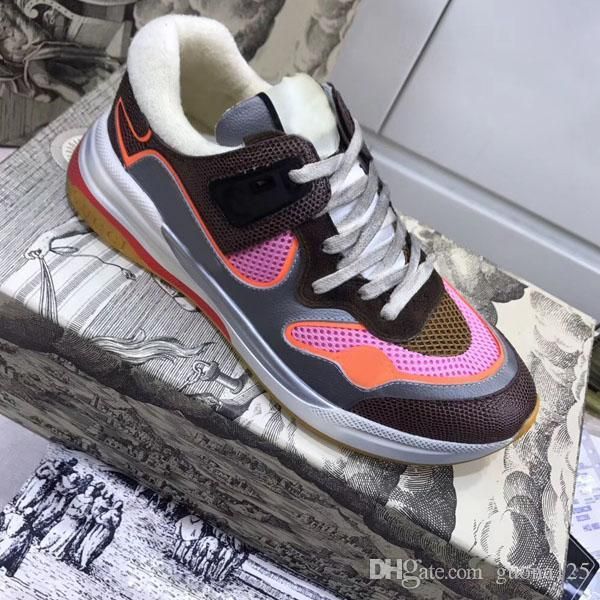 

2019 new season luxury designers shoes for couple fashion luxury shoes lace up platform oversized sole sneakers casual shoes 35-45, Black