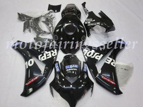 

oem quality new abs full fairings kits fit for honda cbr1000rr (2008 2009 2010 2011) cbr1000rr 08 09 10 11 bodywork set black white letters