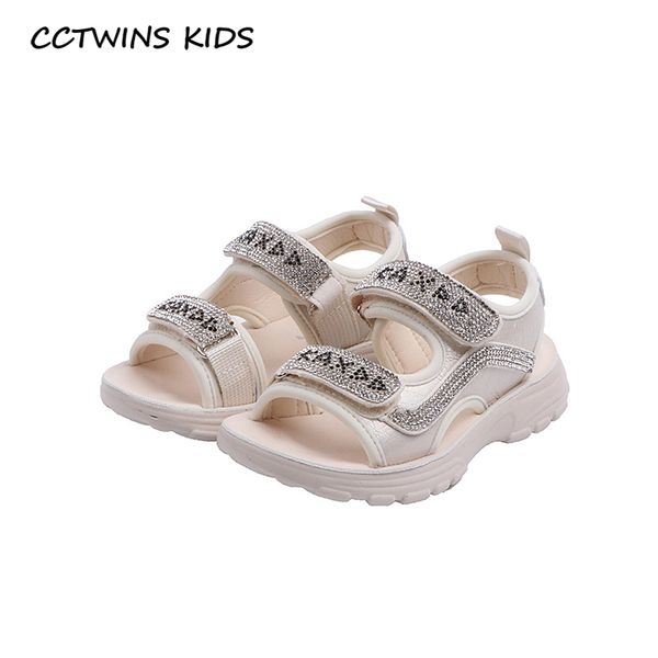 

cctwins kids shoes 2020 summer children fashion beach sandals baby girls casual shoes toddler rhinestone soft flat bs473, Black;red