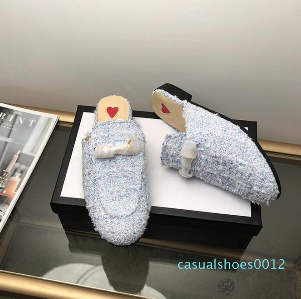 

2019new women genuine leather leisure time support cool slipper woman ma xiankou muller shoe dawdler single shoe high-end brand designer c12, Black