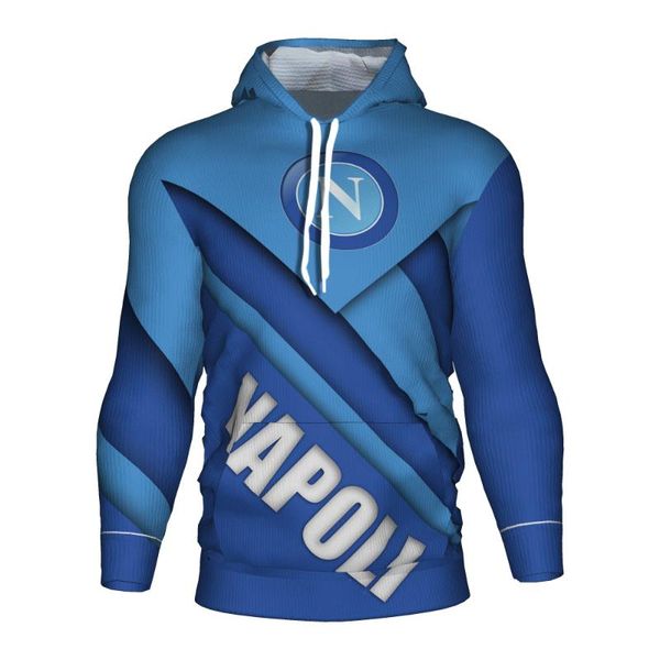 Napoli Soccer Jersey 3d Hoodie Napoli Ssc Sweatshirt Treino com Capuz Training Club Hoodies Alta Qualidade