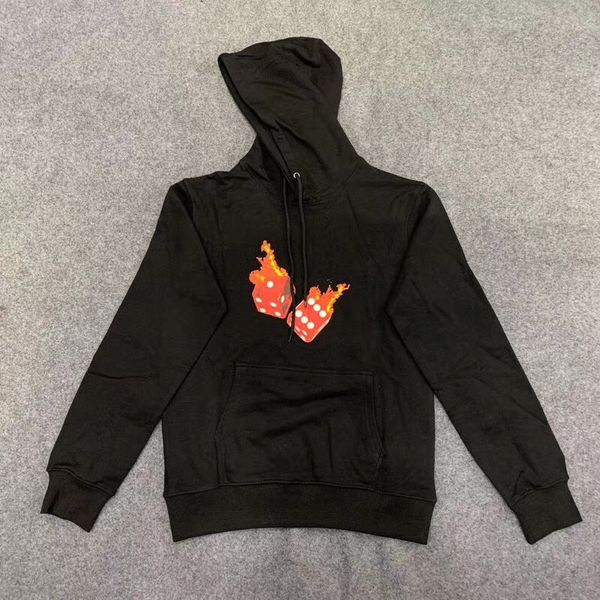 

огонь dice печать трэвис scoastroworld tour vegas толстовка женщины мужчины лучшее качество фуфайки mens casual astroworld пуловер, Black