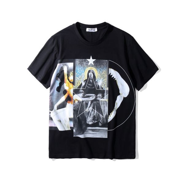 

luxury designer t shirt virgin printed t shirt short sleeve polo men women summer t shirt casual tees size s-xxl, White;black