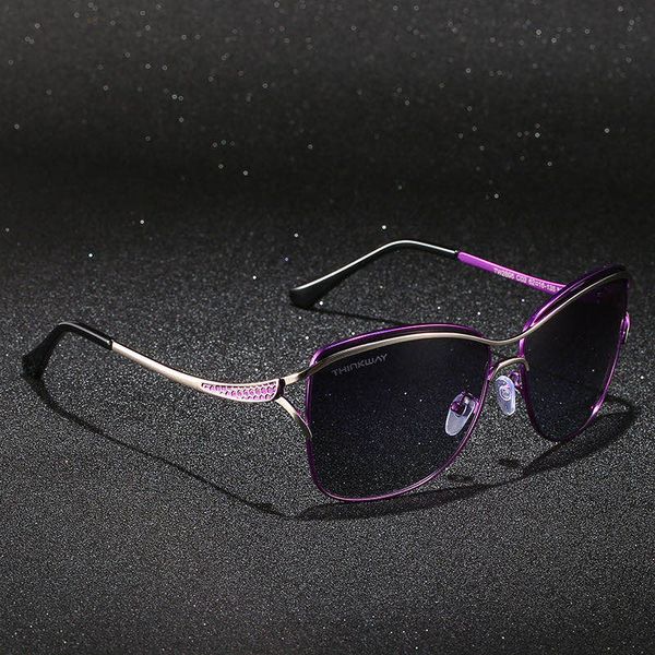 

brand sunglasses european and american fashion female metal sunglasses mirror luxury gradient polarized glasses designer travel, White;black