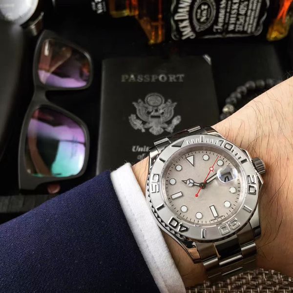 

2019 new selling low-key luxury classic white ceramic ring stainless steel watch automatic mechanical men's watch, Slivery;brown