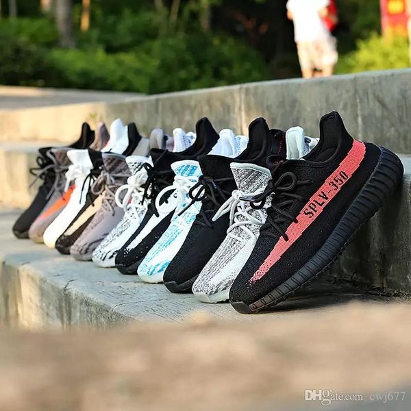 

New 3500 kanye we t port hoe v2 kany butter e ame men women fa hion neaker black red bred zebra outdoor running hoe eur36 46