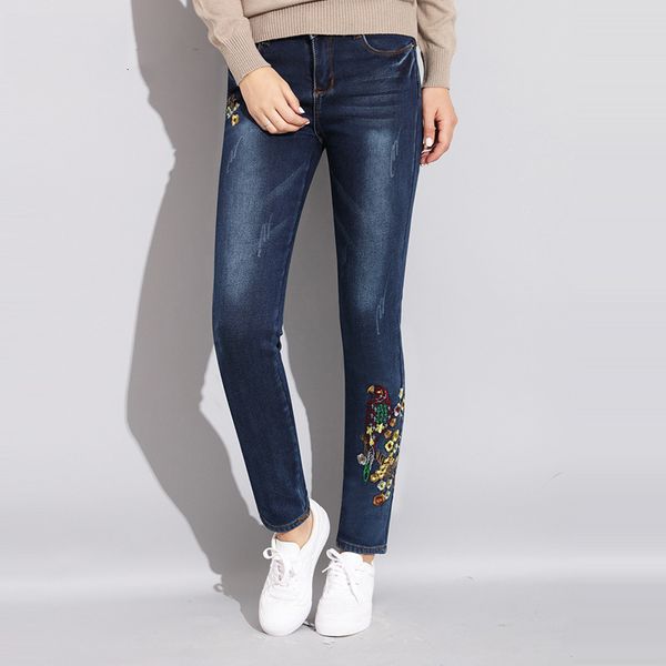 

женщины s дизайнерские джинсы женские дизайнерские брюки теплые тонкий denim stretch тощий бархатные джинсы для женщин теплые женщина джинсо, Blue