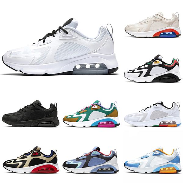 

2019 men shoes 200 cushion snubber mat jogging shoes bordeaux desert sand mystic green black mens trainers 200s eur 40-46