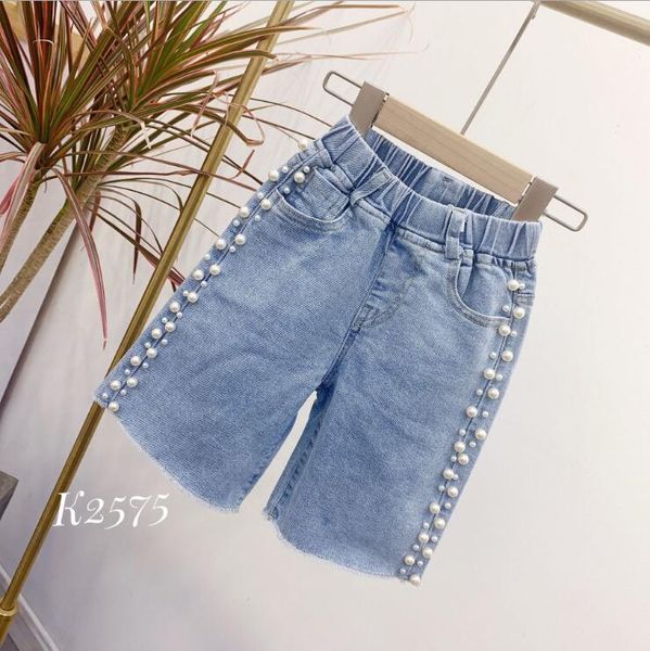 

2020 new girls denim shorts summer beading fashion girls shorts 3-8t c964, Black