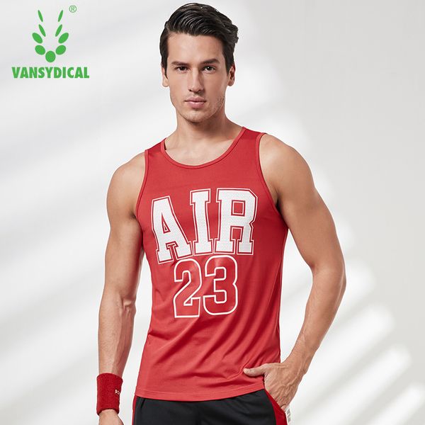 

vansydical summer sports running vest mens quick dry sleeveless gym shirts outdoor fitness training jogging basketball tank top, Black;blue