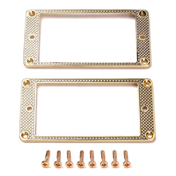 

metal pickup mounting ring for lp sg guitar w/ screws golden