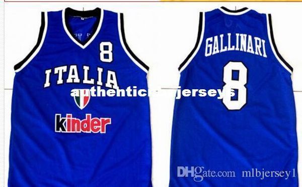 

retro men's customized #8 danilo gallinari team italia italy vintage throwbacks jerseysembroidery stitched embroidery jers, Black;blue
