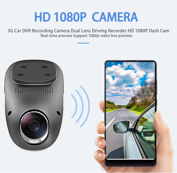 

car dash cam dvr recording camera 1080p hd quad core dual lens driving recorder gps g-sensor for android app multimedia player