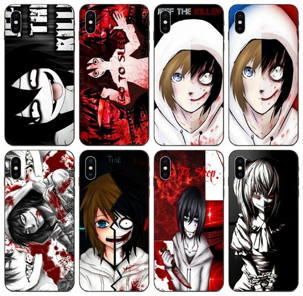 

tongtrade] popular anime jeff the killer girl case for iphone 11 pro x xs max xr 6s 5s 5c plus samsung s10 5g huawei gr3 gr5 redmi 4 case