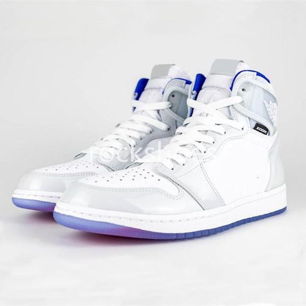 

2020 new 1 high zoom white racer blue basketball shoes 1s r2t baskets triple high men women sports sneakers size36-45