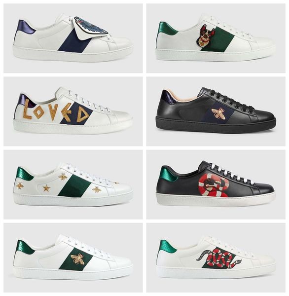 Compre GUCCI Zapatos Casuales De Moda 2019 De Las Mujeres De Cuero Reales Calientes De Las Mujeres Planas Zapatos De Los Hombres Deportivos Zapatos