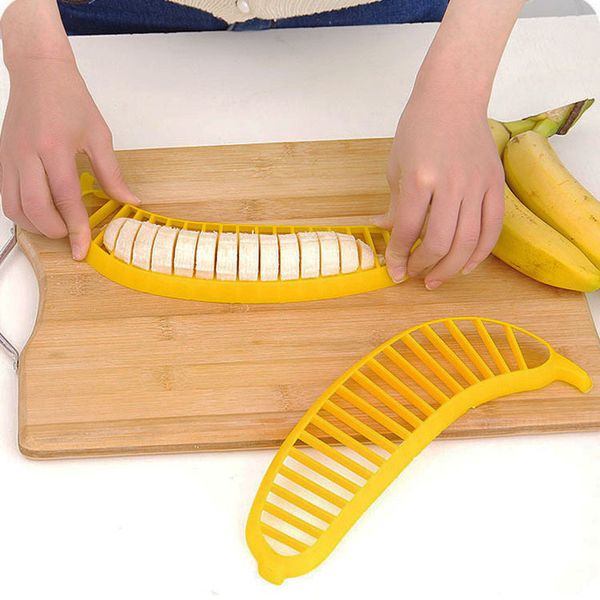

banana slicer измельчитель резак овощечистка фруктовый салат фруктовое мороженое с хлопьями легко кухонный инвентарь гаджет помощник dhl бес