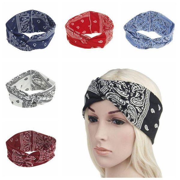 

6 colors cute bow hairband turban knotted rabbit hair band headband bohemian floral lace headband headwear party favor cca10394 120pcs