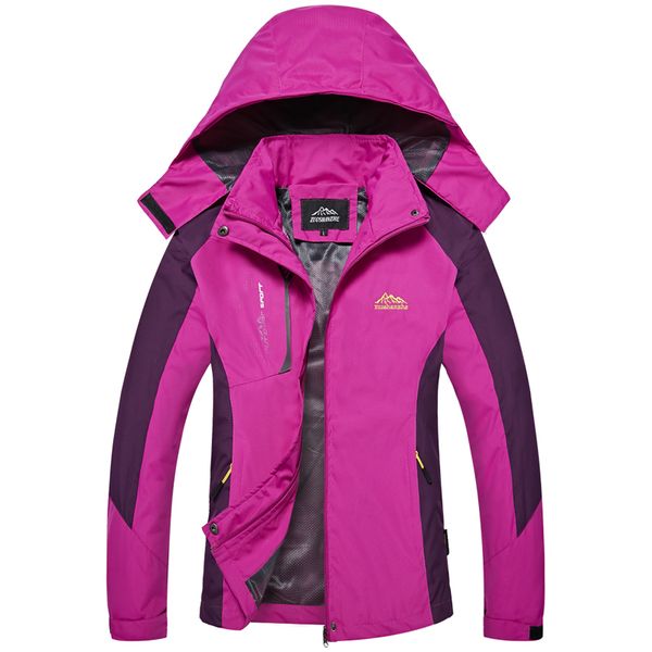 

spring autumn women's waterproof windbreaker casual jacket windproof tourism breathable jacket outwear female hooded coat 4xl, Black;brown