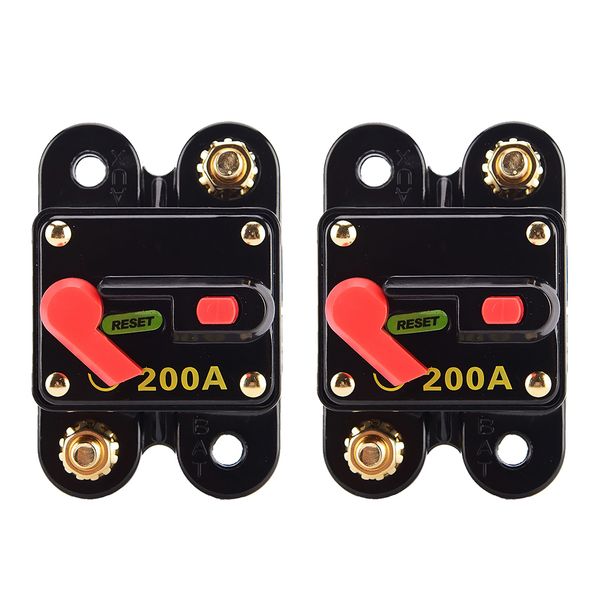 

waterproof 200 a manual reset circuit breaker switch 12v car suv marine 2x