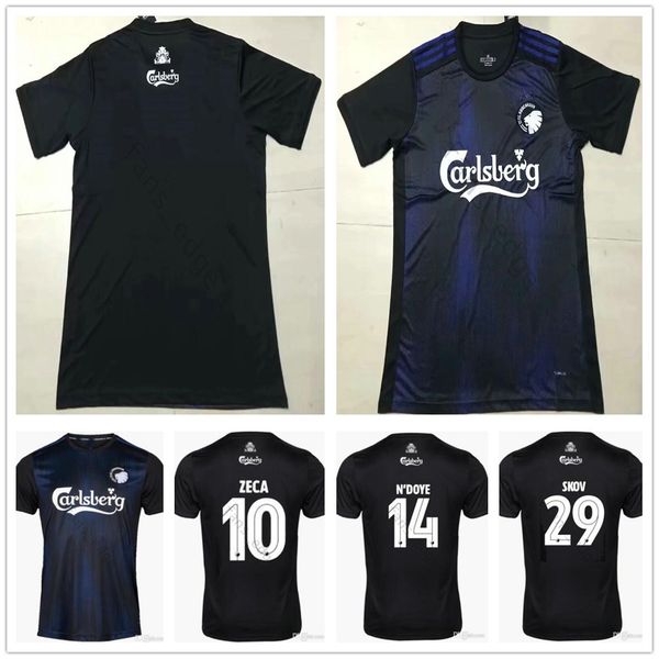 

2019 2020 дания клуб fck копенгаген трикотажные изделия футбола 29 skov 14 ндой 10 zeca никлас бендтнер на заказ главная черный kobenhavn фу, Black;yellow