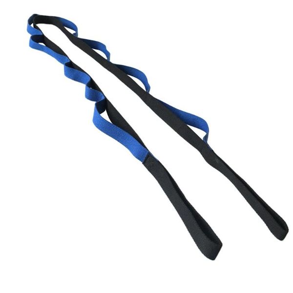 

2m/6.6ft yoga stretch strap aerial yoga anti-gravity rope with grip loops fitness exercise gym rope waist leg resistance belt
