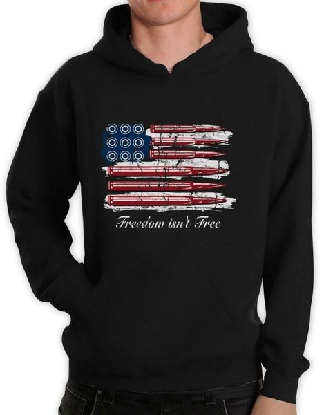 

om isn't distressed usa flag independence day 4th of july hoodie, Black